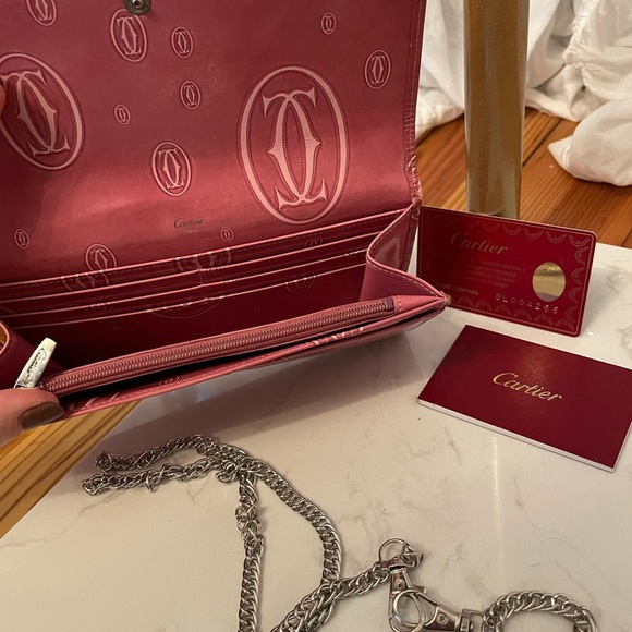 Cartier Pink Patent Leather Happy Birthday Wallet - Picture 4 of 6